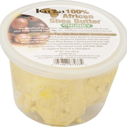 Kuza African Shea Butter Yellow Chunky 10 oz