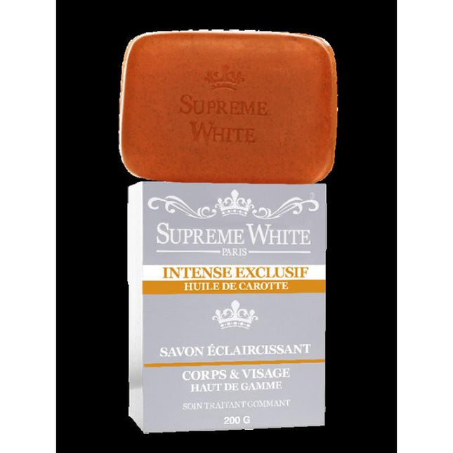 Supreme White Savon Exfoliant Eclaircissant Intense Exclusif Extrait de Carotte