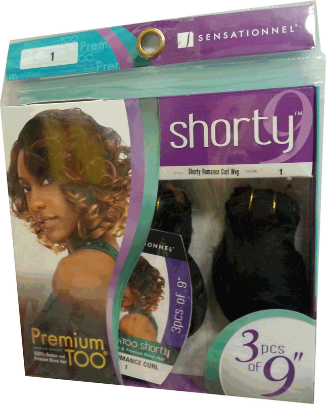 Sensationnel Human Hiar Shorty Romance Curl  3 pcs 9 inch num 1