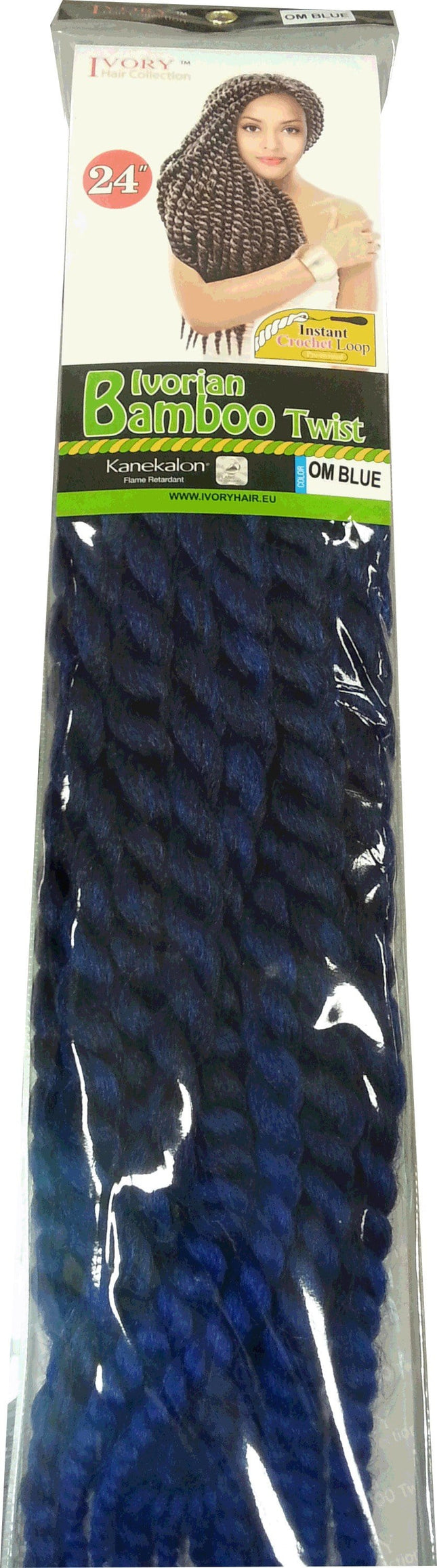 Ivorian Bamboo Twist OM Blue