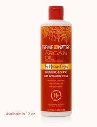 Creme Of Nature Argan Oil For Natural Hair Moisture & Shine Curl Activator Creme 354ml