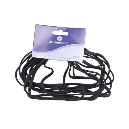 Jonson Beauty Long Thin Elastic Bands Black 12Pcs