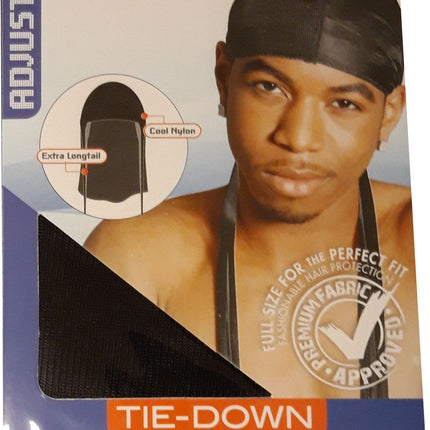 Magic Adjustable Tie Down Durag No 4769BLA