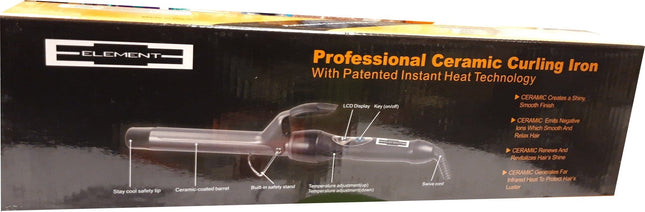 Element Professional Ceramic Curling Iron 22 mm