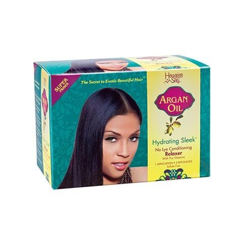 Hawaiian Silky Argan Oil Relaxer Kit Super