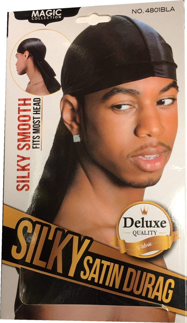 Magic Silky Satin Durag  No 4801BLA