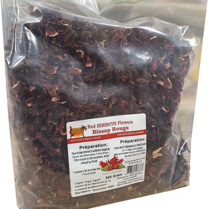 African Beauty Red Hibiscus Flowers 500 g