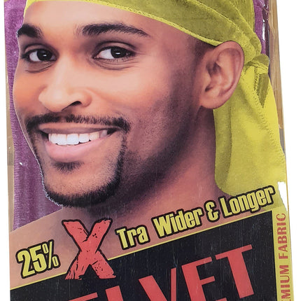 Durag X tra Wider and Longer Velvet Luxe Durag Red M4805AST