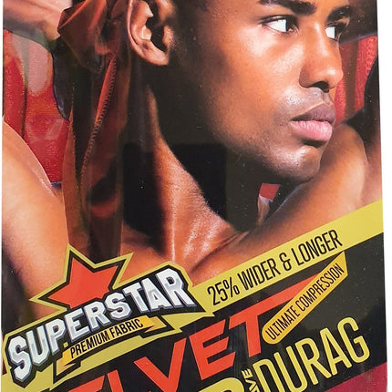 Magic Superstar Velvet Deep Wave Durag 4803RED