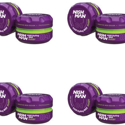 Nish Man- Hair Wax- 04 Rugby- 4 Stuks