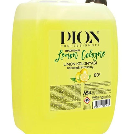 Pion Traditional Lemon Cologne 80 %. 5 liter