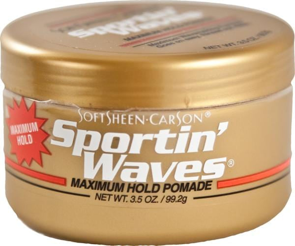 Sportin Waves Maximum Hold Pomade 3.5 oz Gold Tin