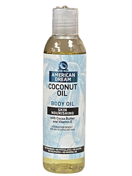 American Dream Coconut Oil Body Oil Skin Nourishing 200 ml - Africa Products Shop