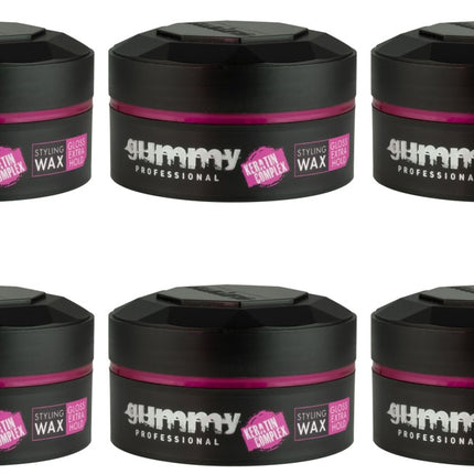 Gummy Keratin Complex Styling Wax Gloss Extra Hold 6 stuks - Africa Products Shop