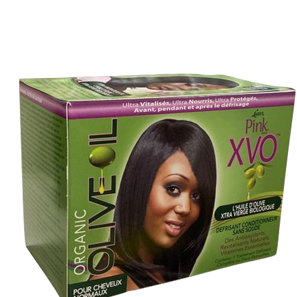 Pink Organic Olive Oil XVO Relaxer Kit Regular - Africa Products Shop