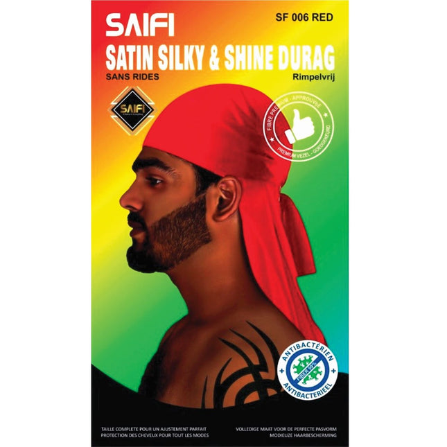 Saifi Satin Silky and Shine Durag SF057 Red