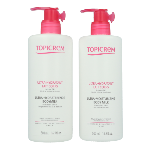 Topicrem Ultra-Hydraterende Lichaamsmelk DUO | 2 x 500 ml PROMO - Africa Products Shop