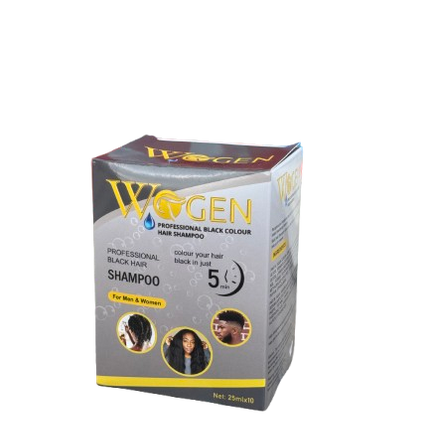 Wogen Black Colour Hair Shampoo Men and Women 10 pieces