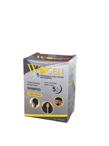 Wogen Black Colour Hair Shampoo Men and Women 10 pieces